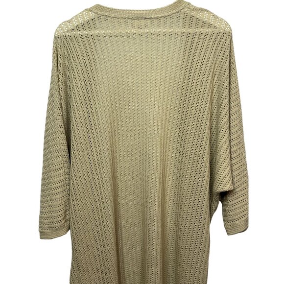 Time and Tru Sweater Womens Plus Size XXL 20 Cardigan Tan Knit Fall Work Casual - Picture 9 of 13